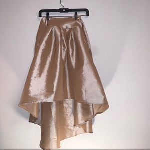 Iris High Low Skirt in Shimmering Champagne